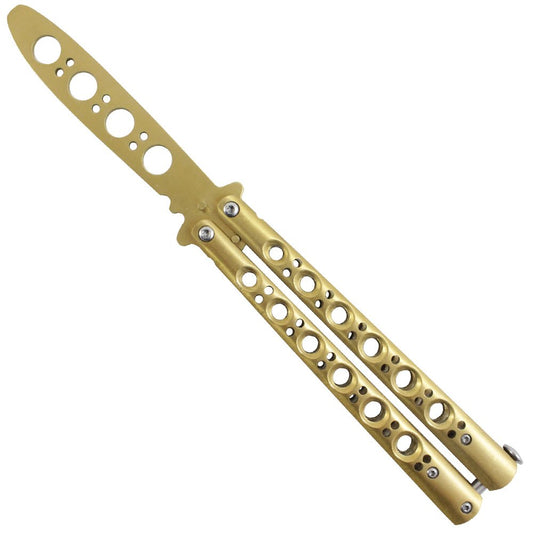 golden plated butterfly knife/balisong trainer